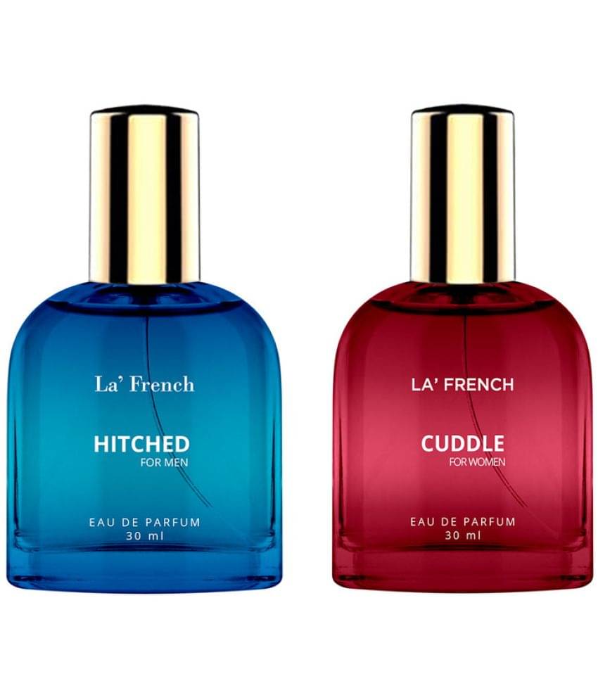LA FRENCH -  Hitched & Cuddle Eau De Parfum (EDP) For Unisex  60ml  ( Pack of 2 )     			LA FRENCH -  Hitched & Cuddle Eau De Parfum (EDP) For Unisex  60ml  ( Pack of 2 )