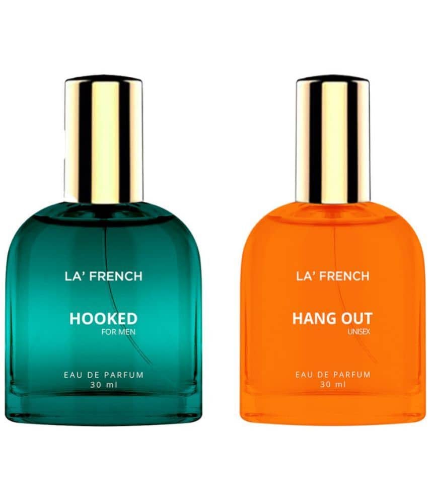 LA FRENCH -  Hooked & Hang Out  Eau De Parfum (EDP) For Unisex  60ml  ( Pack of 2 )