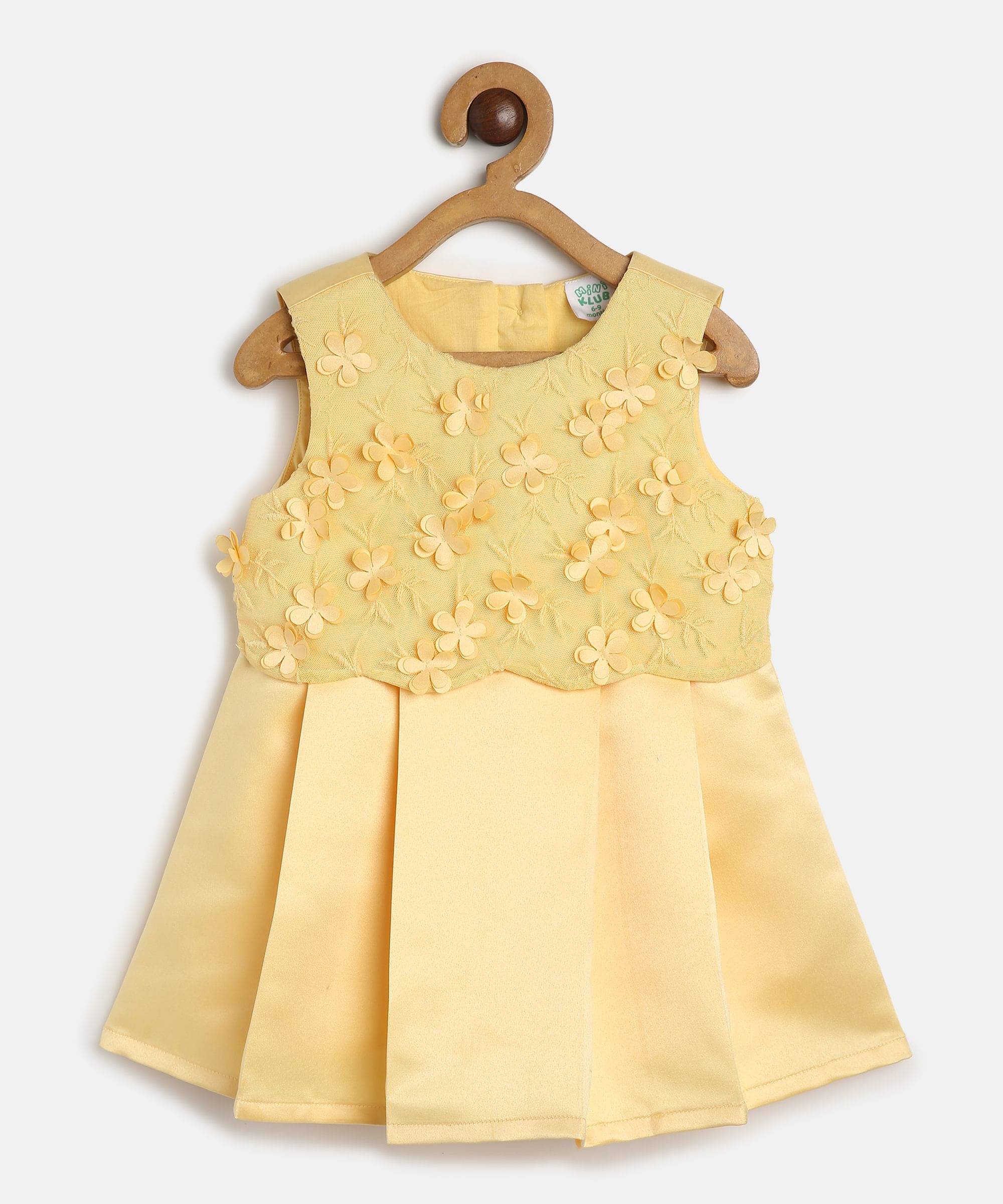     			MINI KLUB Pack of 1 Baby Girls Cotton Dress ( Beige )