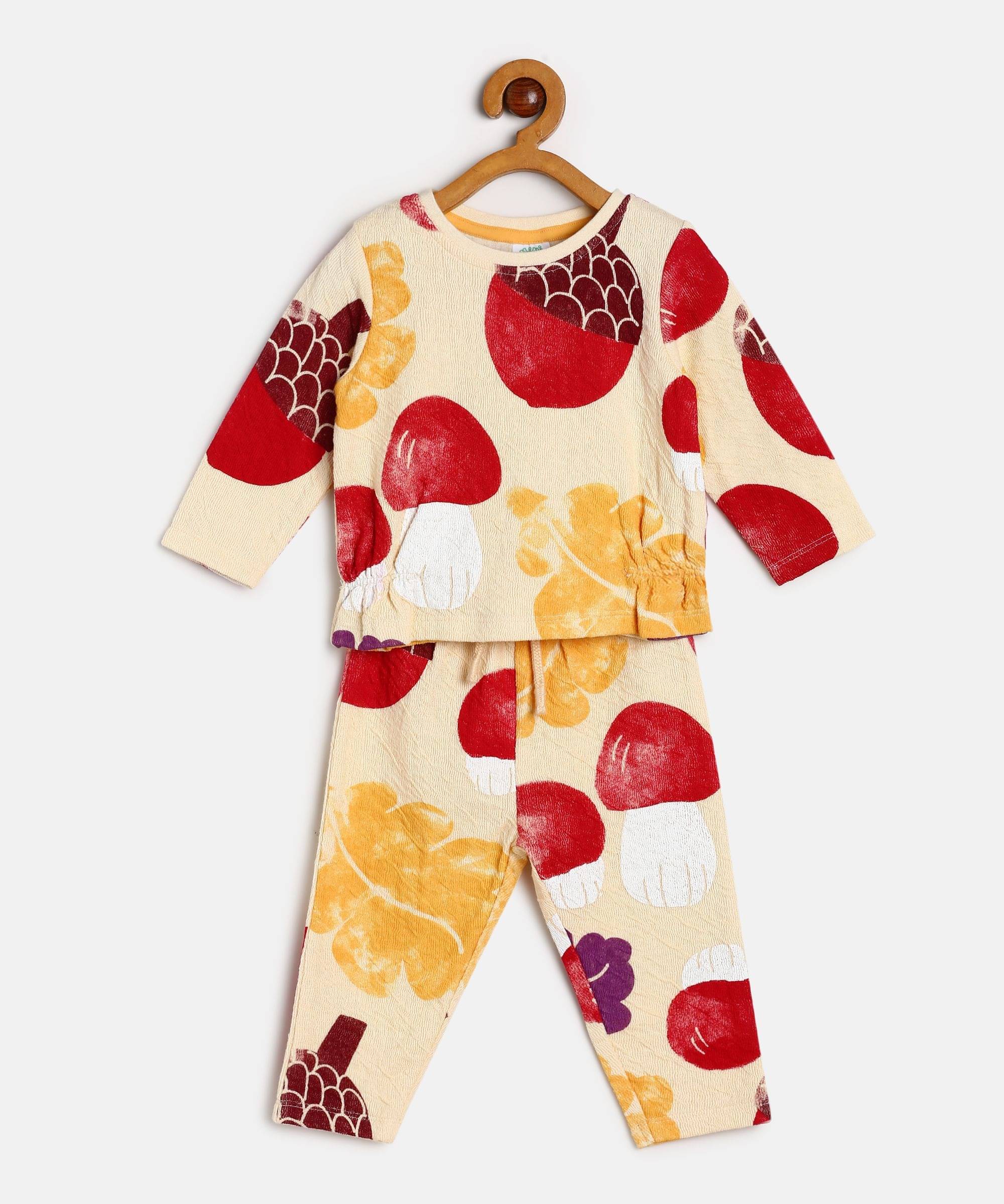     			MINI KLUB Pack of 1 Baby Girls Cotton Top & Trouser ( Beige )