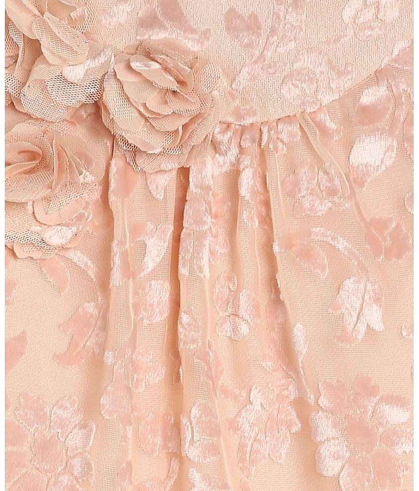 MINI KLUB Pack of 1 Baby Girls Cotton Dress ( Beige )