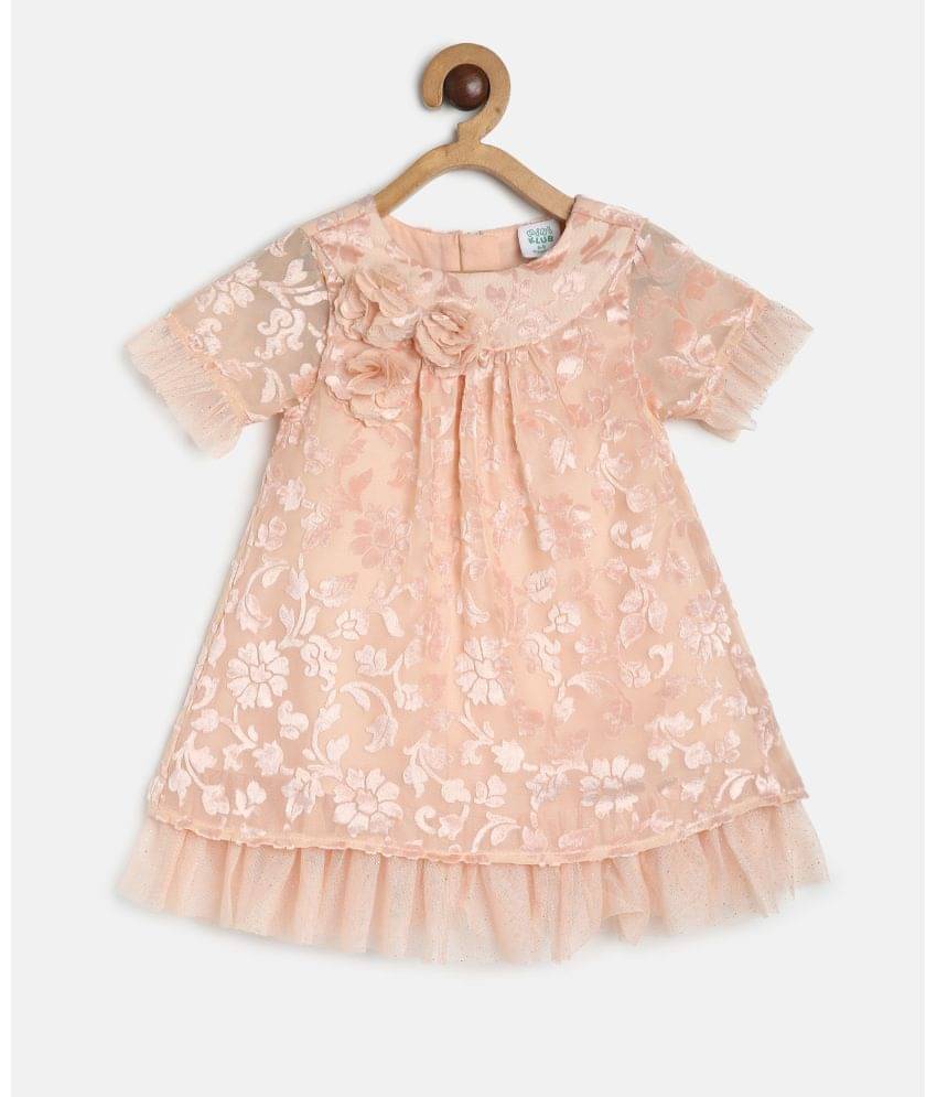     			MINI KLUB Pack of 1 Baby Girls Cotton Dress ( Beige )