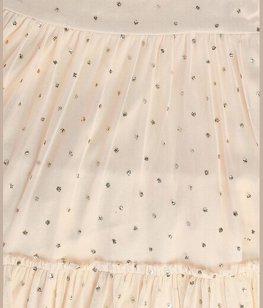 MINI KLUB Cotton A-line Dress For Girls ( Pack of 1 , Beige )