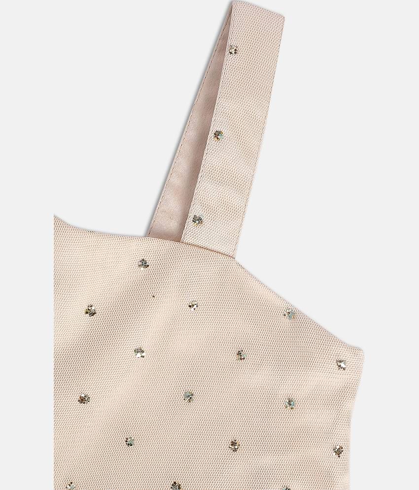 MINI KLUB Cotton A-line Dress For Girls ( Pack of 1 , Beige )