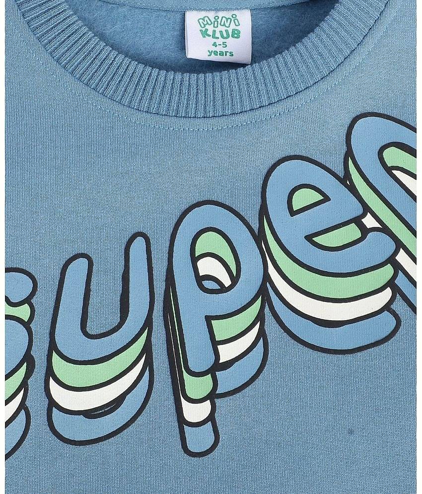 MINI KLUB Pack of 1 Boys Cotton Sweatshirt ( Blue )