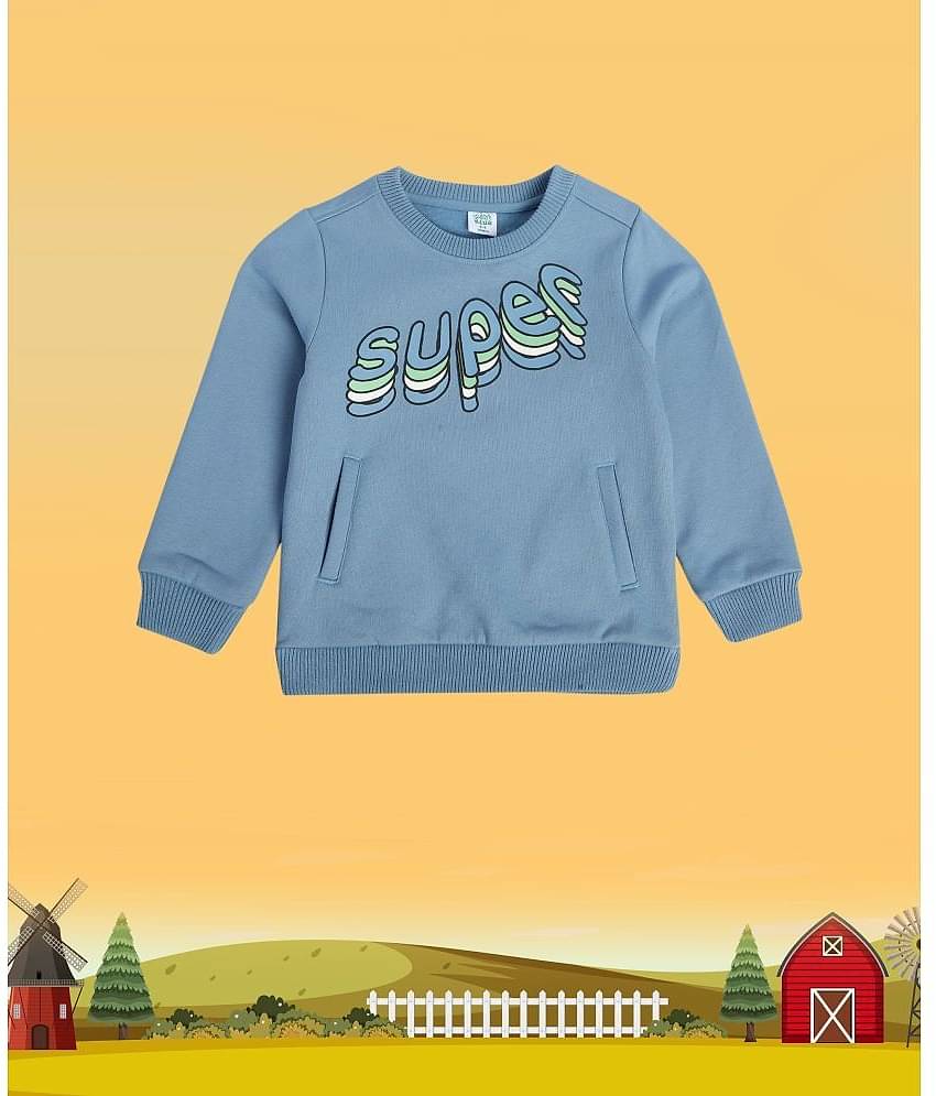 MINI KLUB Pack of 1 Boys Cotton Sweatshirt ( Blue )