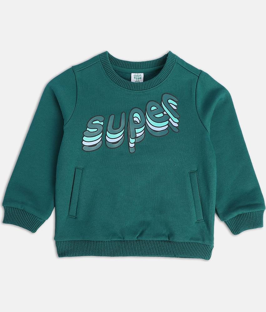 MINI KLUB Pack of 1 Boys Cotton Sweatshirt ( Green )