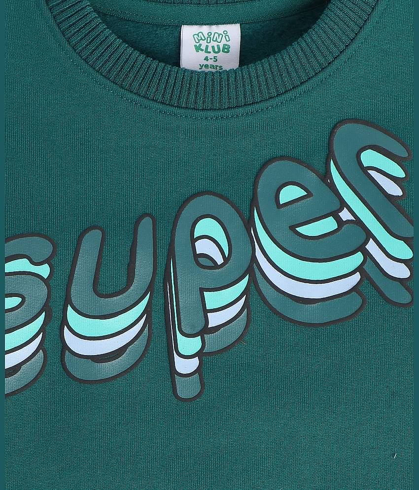 MINI KLUB Pack of 1 Boys Cotton Sweatshirt ( Green )