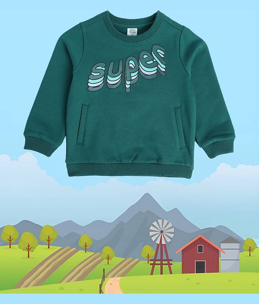 MINI KLUB Pack of 1 Boys Cotton Sweatshirt ( Green )