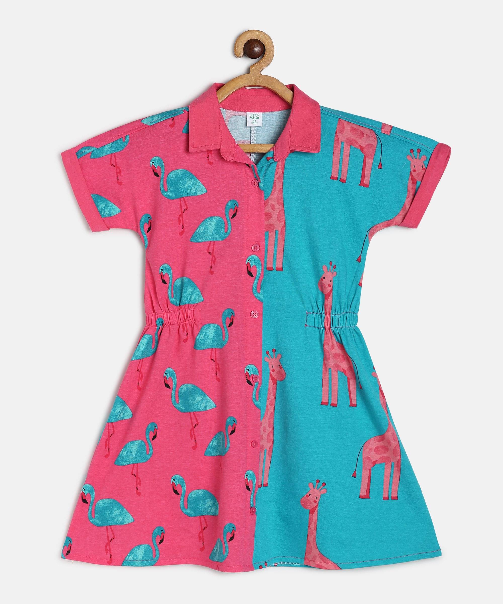     			MINI KLUB Cotton Shirt Dress For Girls ( Pack of 1 , Multi )