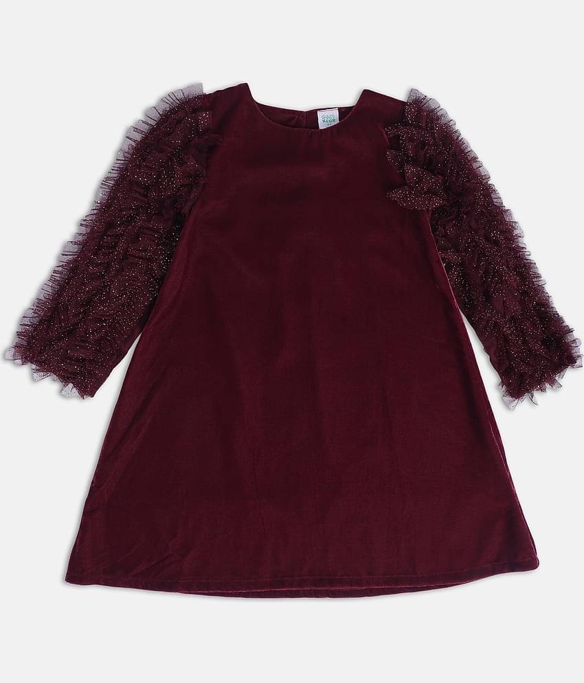 MINI KLUB Cotton A-line Dress For Girls ( Pack of 1 , Multi )