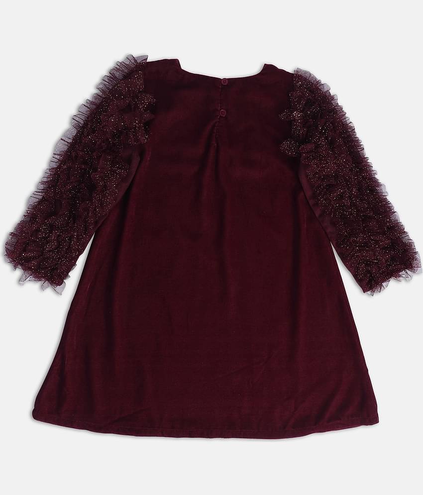 MINI KLUB Cotton A-line Dress For Girls ( Pack of 1 , Multi )