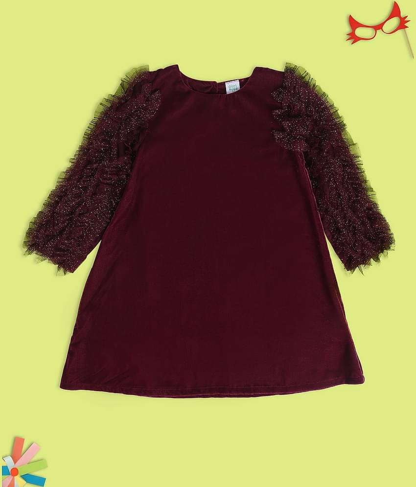 MINI KLUB Cotton A-line Dress For Girls ( Pack of 1 , Multi )