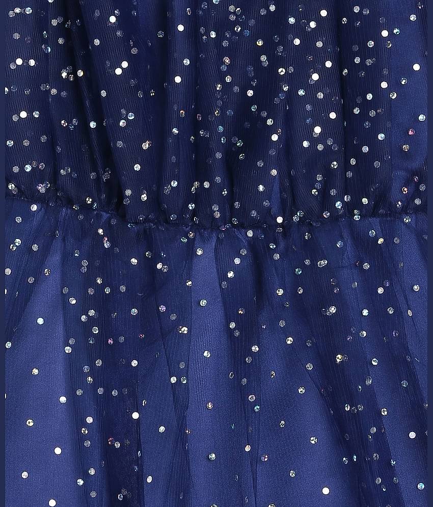 MINI KLUB Cotton Frock For Girls ( Pack of 1 , Navy Blue )