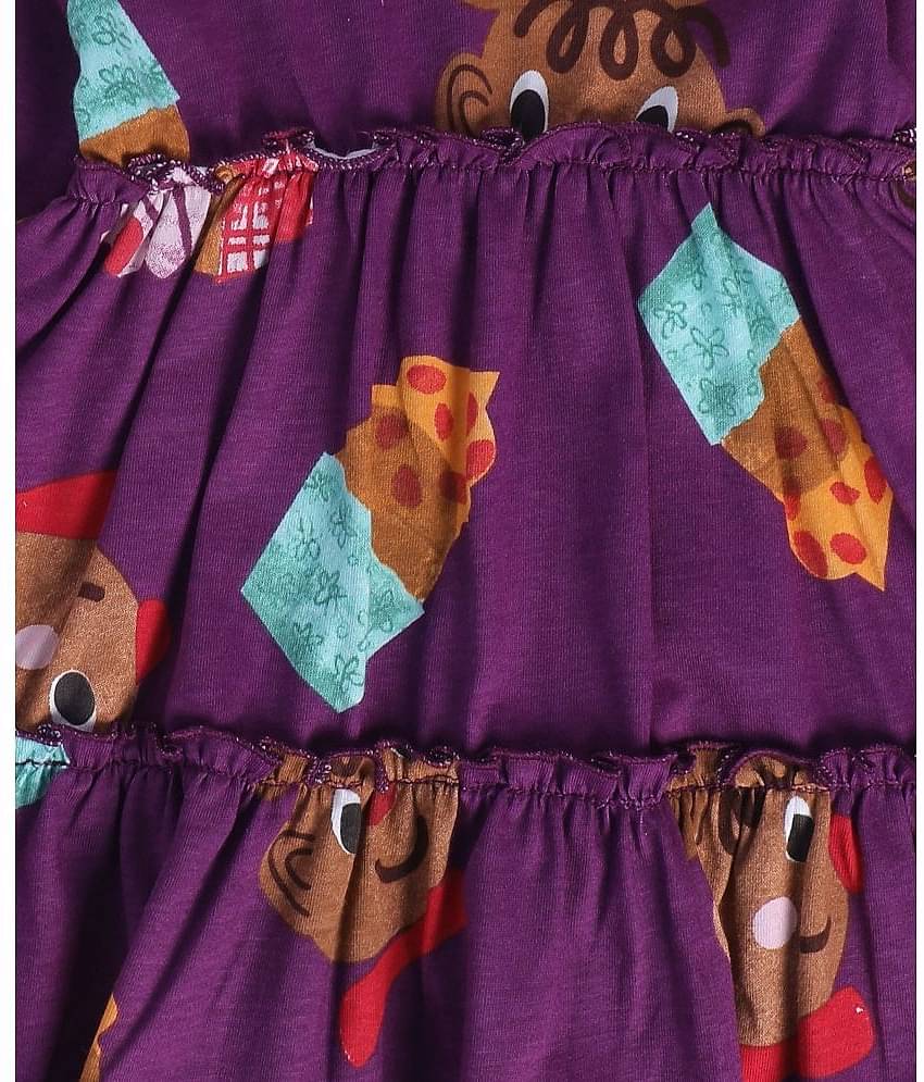 MINI KLUB Pack of 1 Baby Girls Cotton Dress ( Purple )