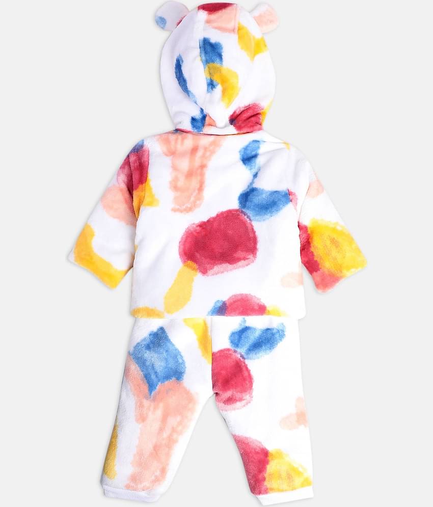 MINI KLUB Pack of 1 Baby Girls Cotton Top & Trouser ( White )