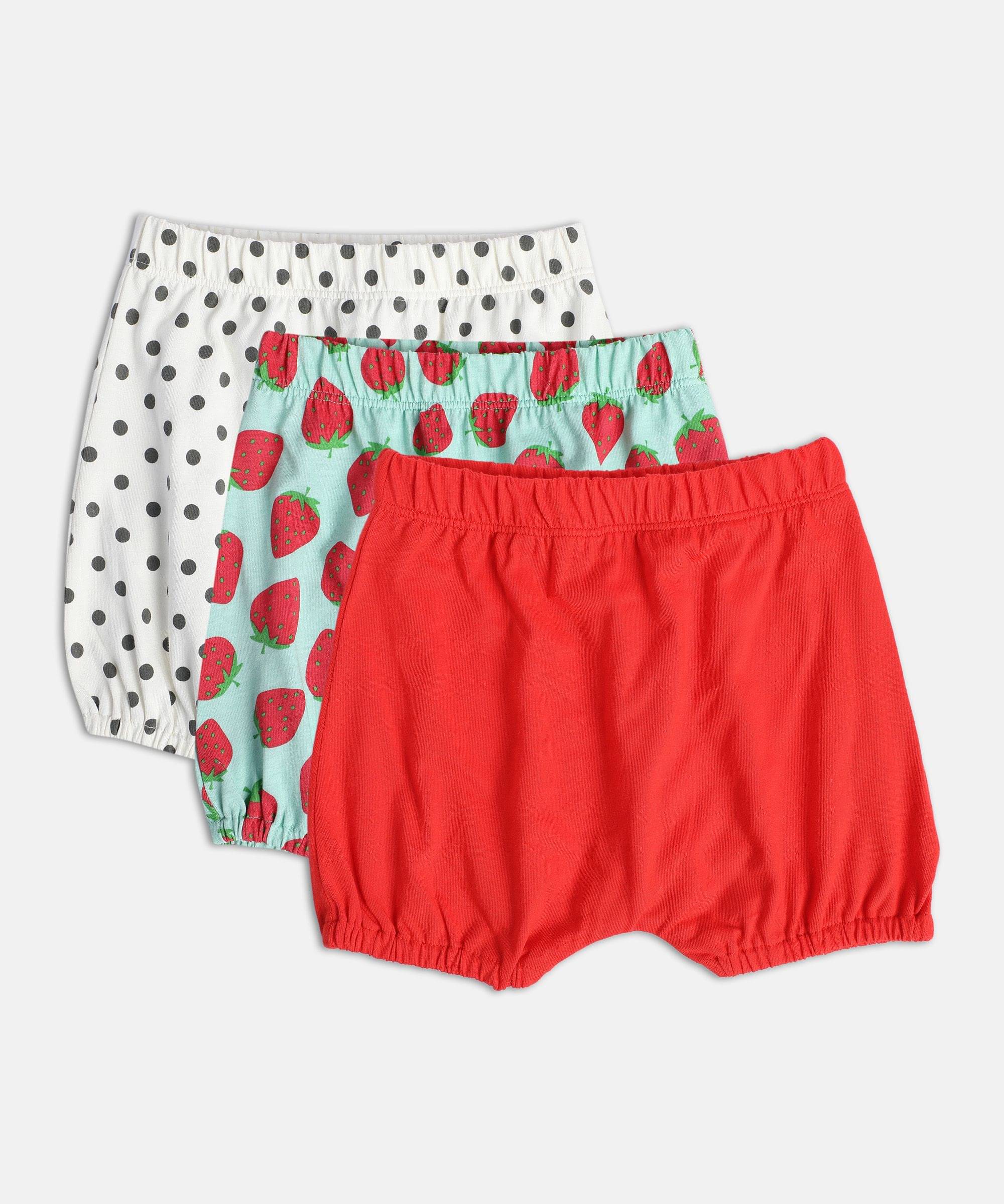     			MINI KLUB Baby Girls 100% Cotton Shorts ( Multi )