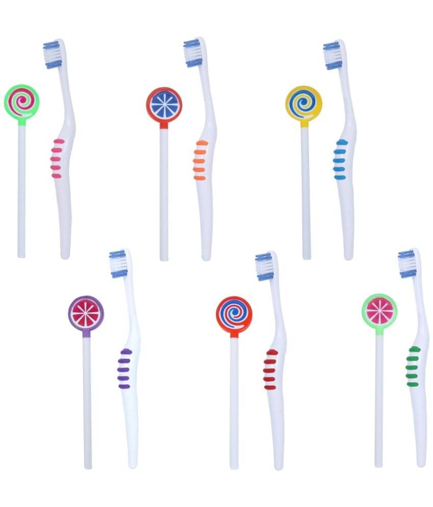     			Maxi Milky White Baby Toothbrush And Tongue Cleaner,Oral Hygiene Kit(Pack Of 6)