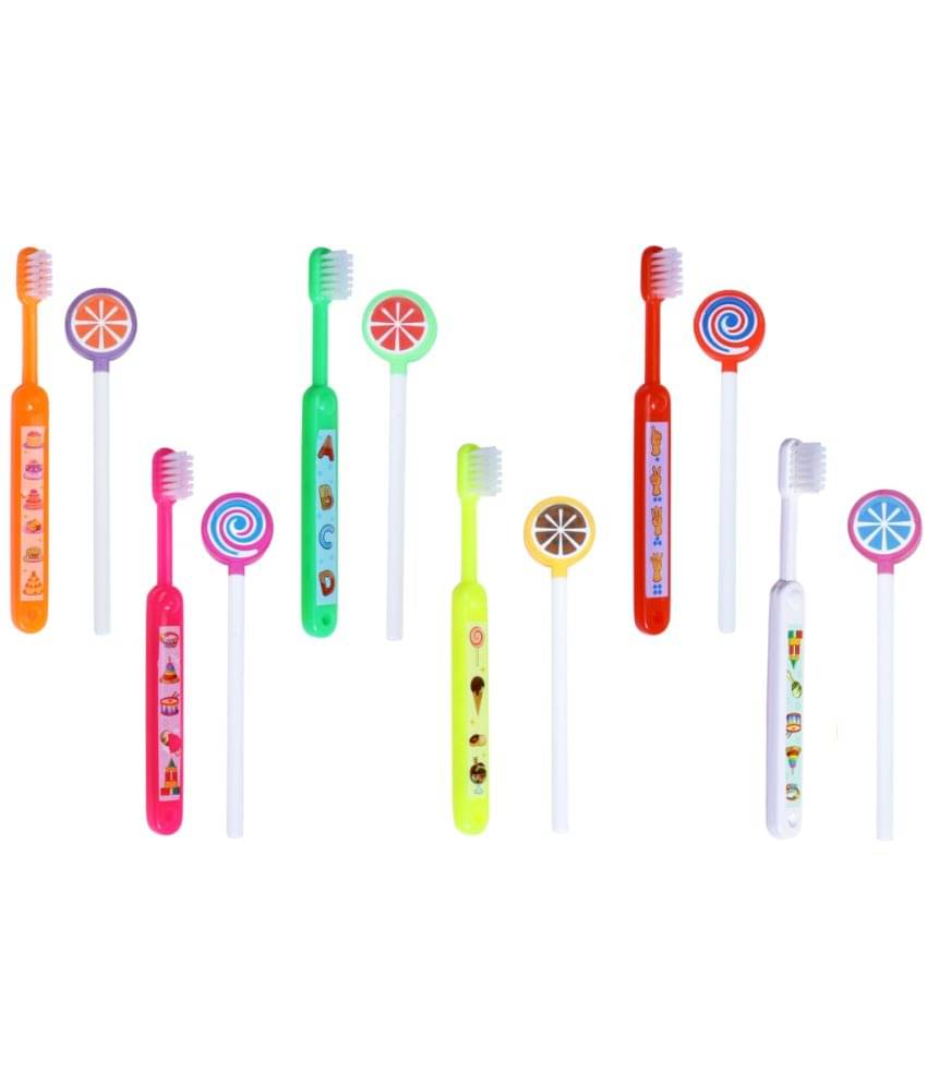     			Maxi Abc Baby Toothbrush And Tongue Cleaner,Oral Hygiene Kit(Pack Of 6)