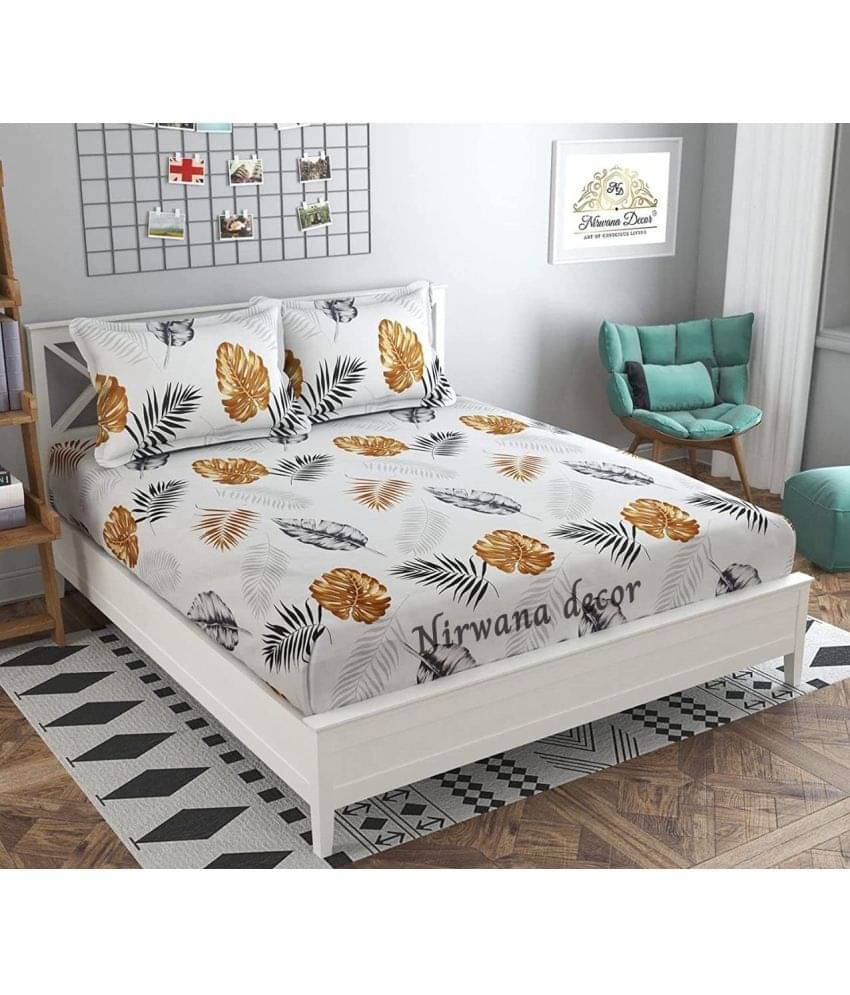     			Nirwana Decor Microfibre Abstract 1 Bedsheet with 2 Pillow Covers - Multi
