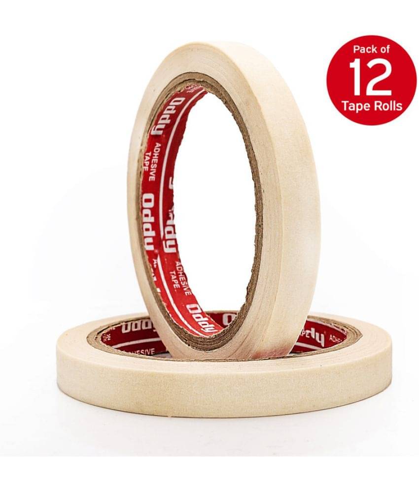     			Oddy Single Sided Handheld Masking Tape (Off White) Set of 12