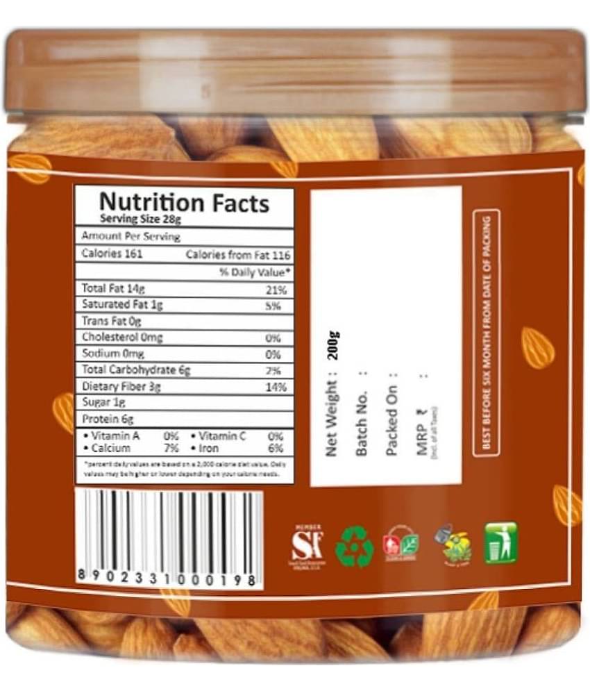 YUM YUM California 200g, Badam Dry Fruits Almonds (200 g)