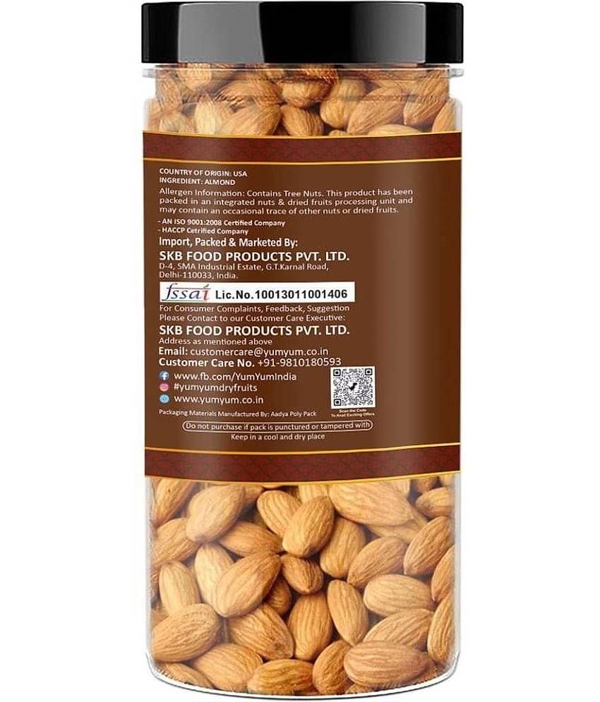 YUM YUM Premium California Almond Badam 500g Almonds (500 g)