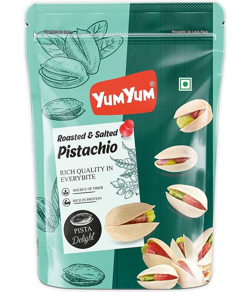 YUM YUM Premium Roasted and Salted Jumbo Size Pista Dry Fruits - Pistachios (250 g)