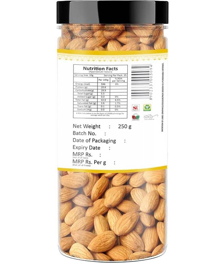 YUM YUM California Roasted Lightly Salted Almond 250g Almonds (250 g)