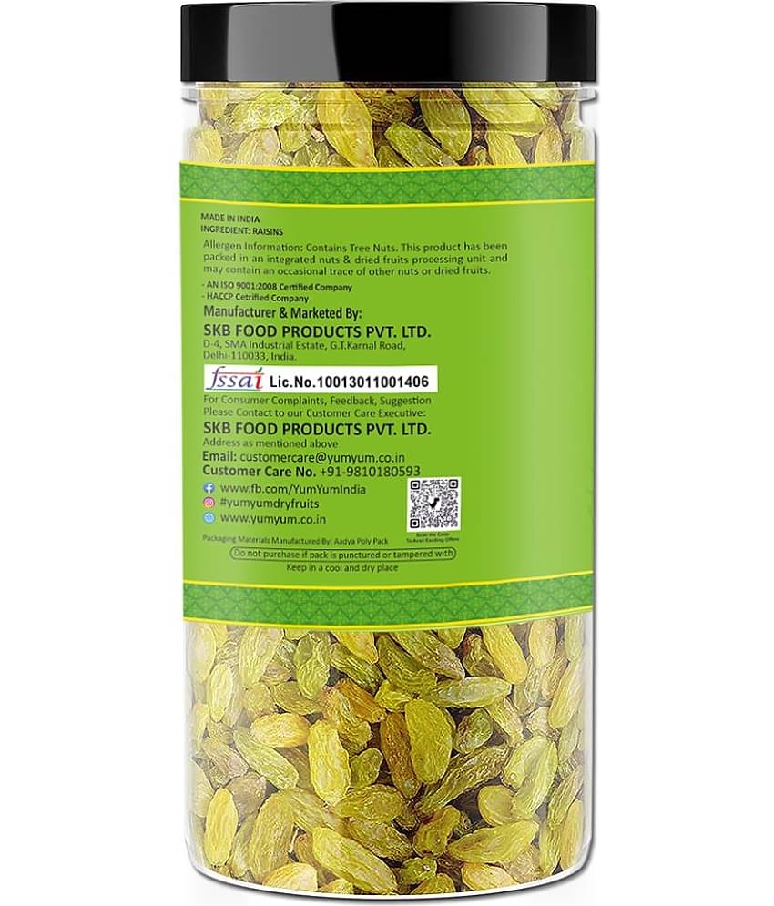 YUM YUM Premium Raisins Kishmish 1kg Raisins (2 x 0.5 kg)
