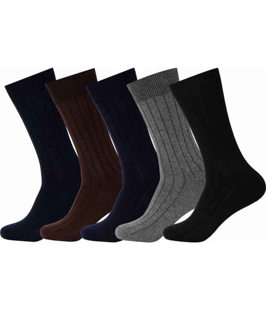 hicode Blended Men's Solid Multicolor Mid Length Socks ( Pack of 5 ) hicode Blended Men's Solid Multicolor Mid Length Socks ( Pack of 5 )