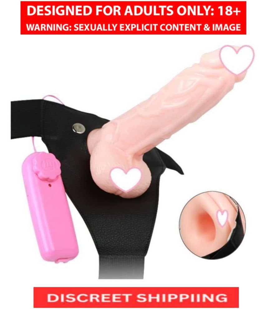8 Inch Wearable Hallow Strap Dildo With Belt Sex Toy For Women And Couples By Knightriders