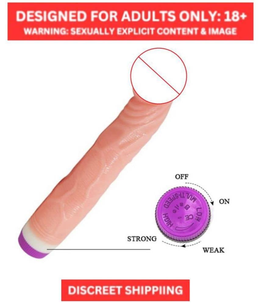 9" Long & Soft Sexy Real Felling Skin Colored Vibrating Dildo For Sexy Girls Vagina - By KNIGHTRIDERS