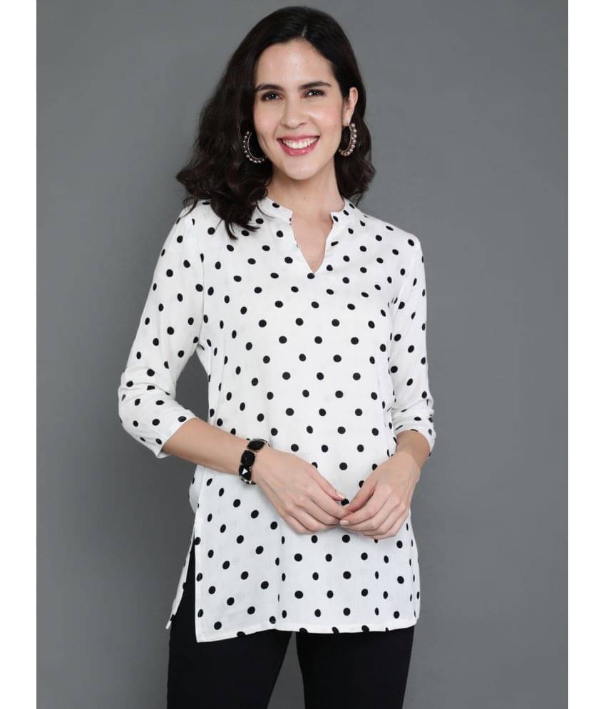     			Antaran Women's Rayon Regular Top ( White )