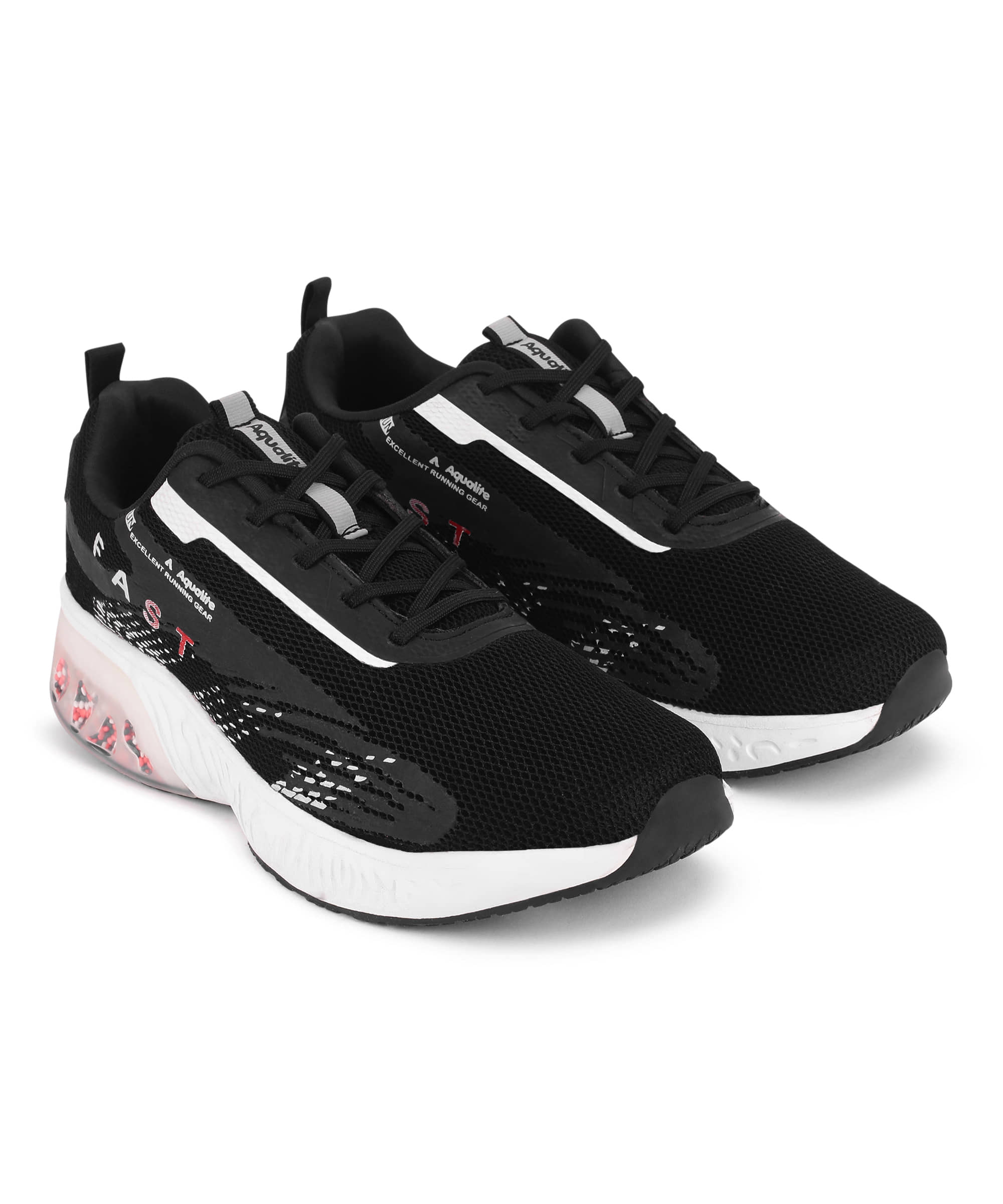 Aqualite Black Men's Sports Running Shoes - Sports Shoes | Buy online on ZillyBuy