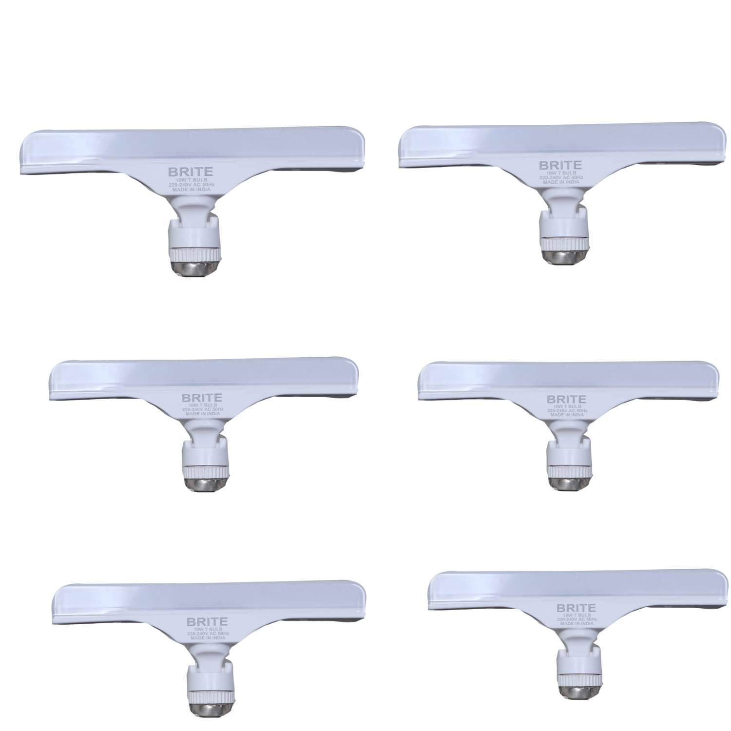     			Brite - 10W Cool Day Light T-Bulb ( Pack of 6 )