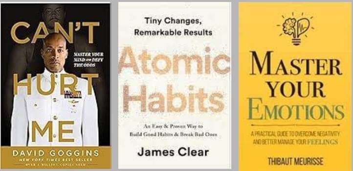     			Can't Hurt Me + Atomic Habits + Master Your Emotion