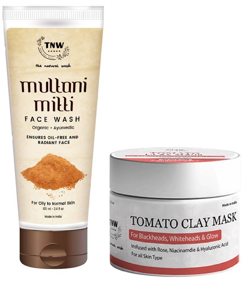 Combo of 2- Tomato Clay Mask 50gm + Multani Mitti Face Wash 100ml Combo of 2- Tomato Clay Mask 50gm + Multani Mitti Face Wash 100ml