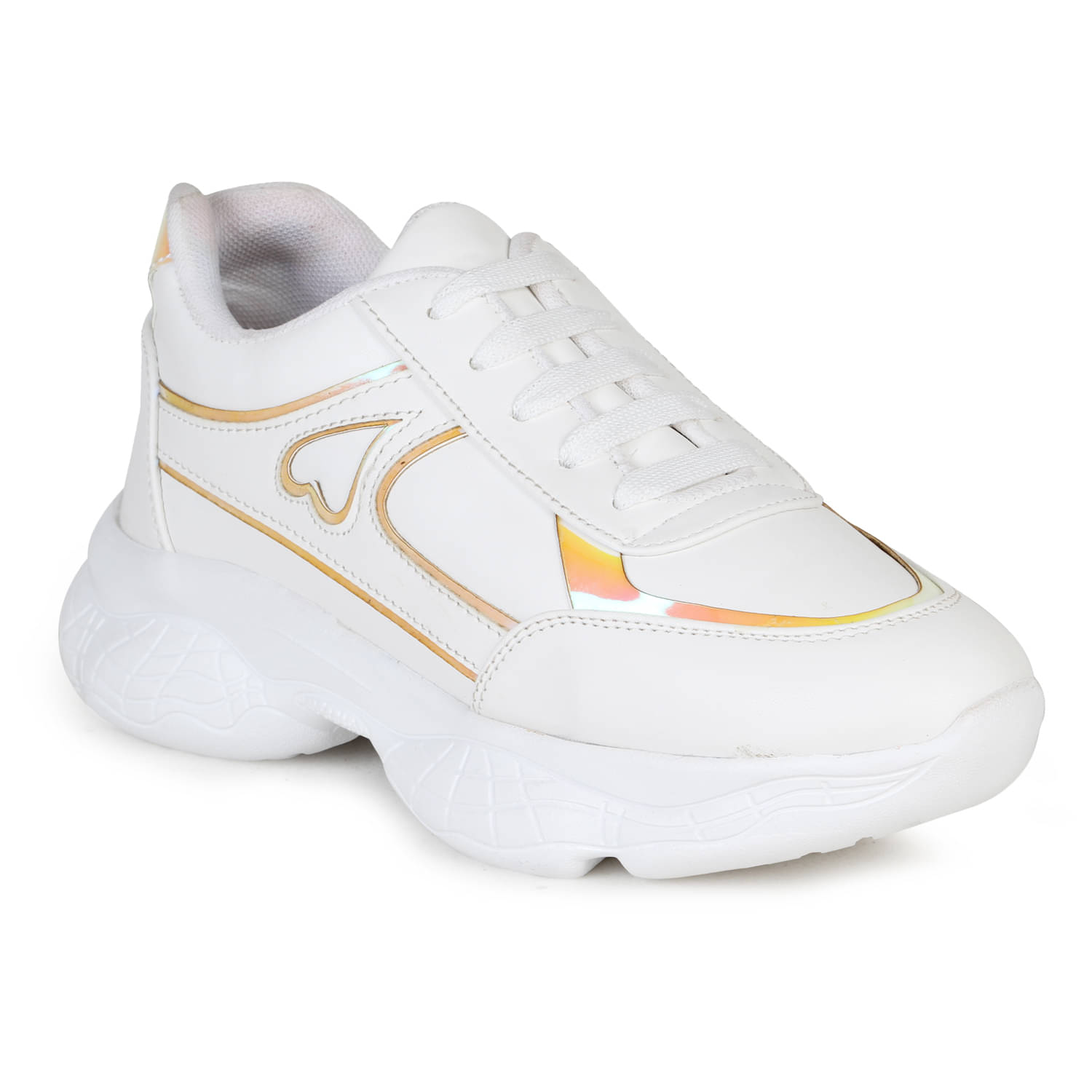     			Commander Shoes White Women's Sneakers