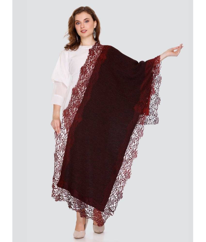 ELTHIA Maroon Self Design Shawl - ( Pack of 1 ) ELTHIA Maroon Self Design Shawl - ( Pack of 1 )