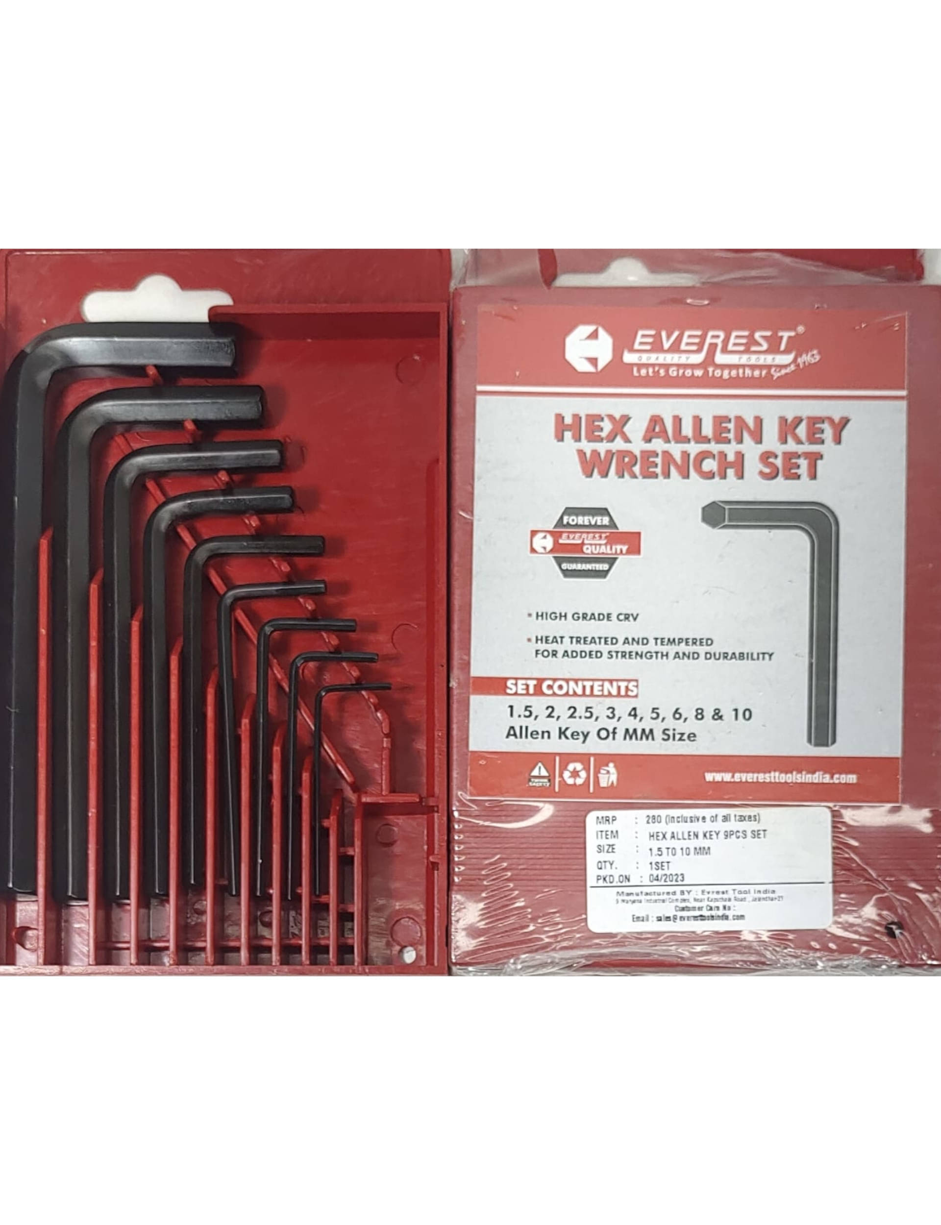 Everest Allen/Hex Keys Set of 9 Pc Everest Allen/Hex Keys Set of 9 Pc