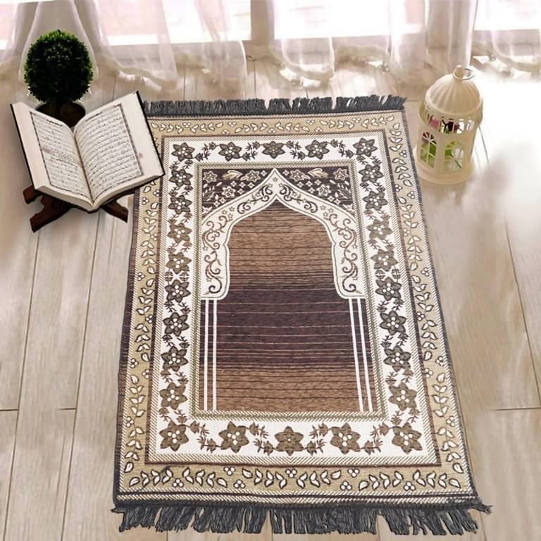 FURNISHING HUT Brown Single Regular Velvet Prayer Mat ( 110 X 70 cm ) FURNISHING HUT Brown Single Regular Velvet Prayer Mat ( 110 X 70 cm )