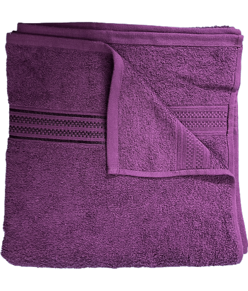 Finesse Decor Cotton Self Design 500 ( Pack of 1 ) - Purple
