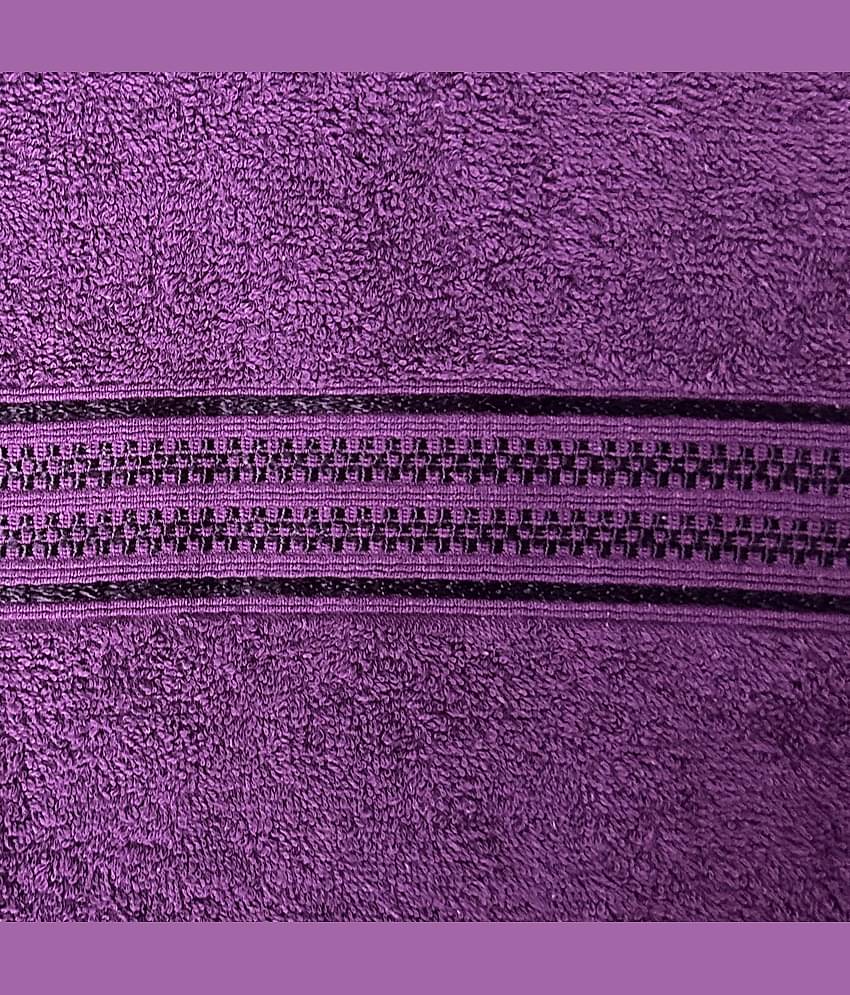 Finesse Decor Cotton Self Design 500 ( Pack of 1 ) - Purple