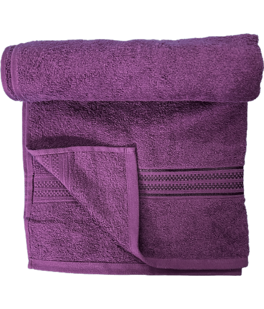 Finesse Decor Cotton Self Design 500 ( Pack of 1 ) - Purple