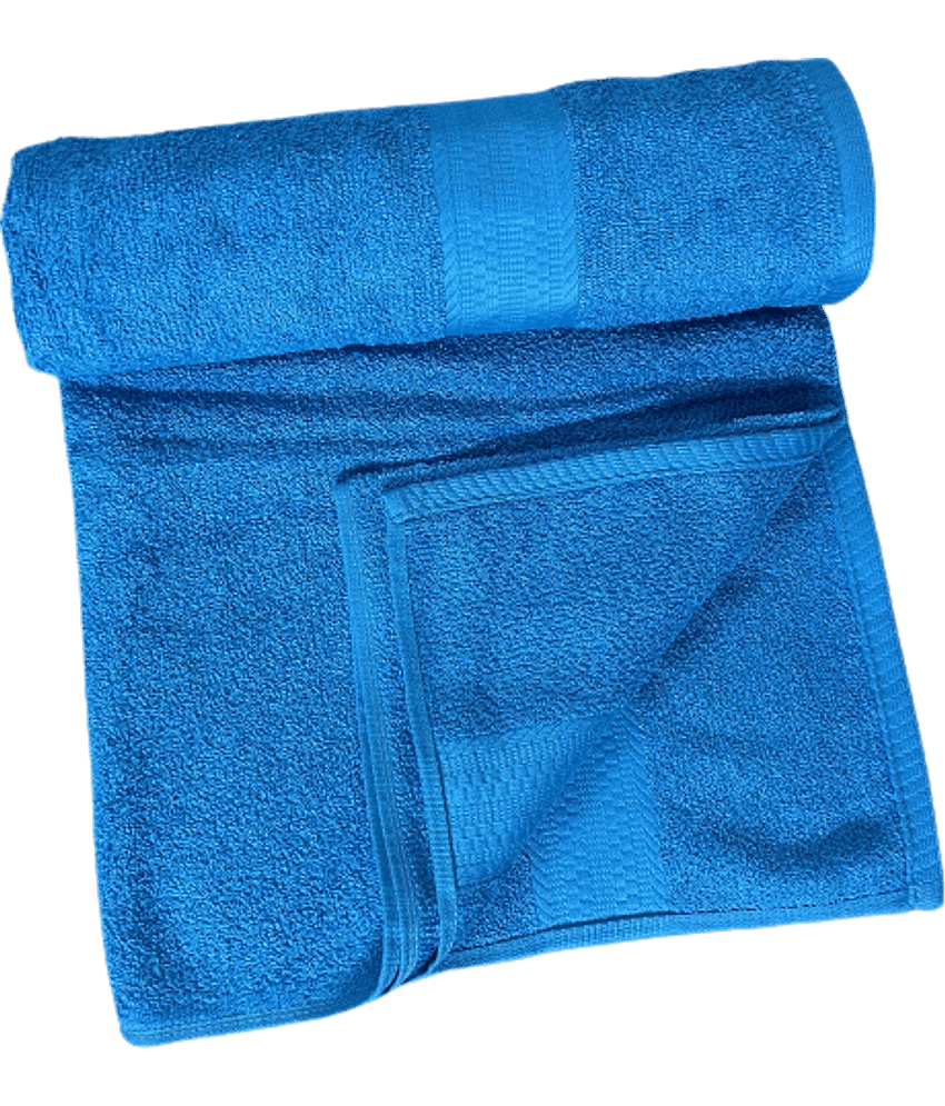 Finesse Decor Cotton Self Design 500 ( Pack of 1 ) - Blue