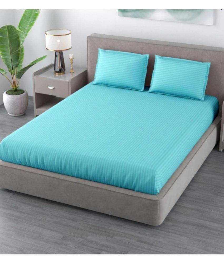     			Finesse Decor Cotton Double Bedsheet ( Blue )