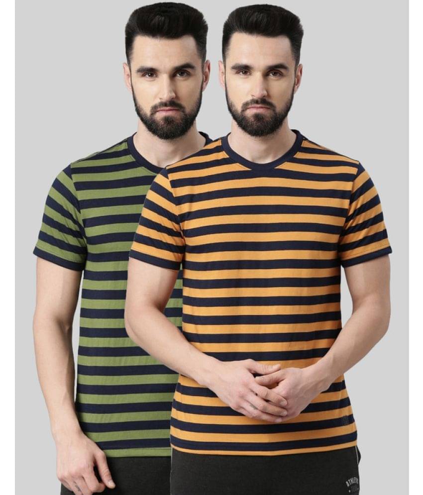 Force NXT Pack of 2 Cotton Blend Regular Fit Men's T-Shirt ( Multicolor ) Force NXT Pack of 2 Cotton Blend Regular Fit Men's T-Shirt ( Multicolor )