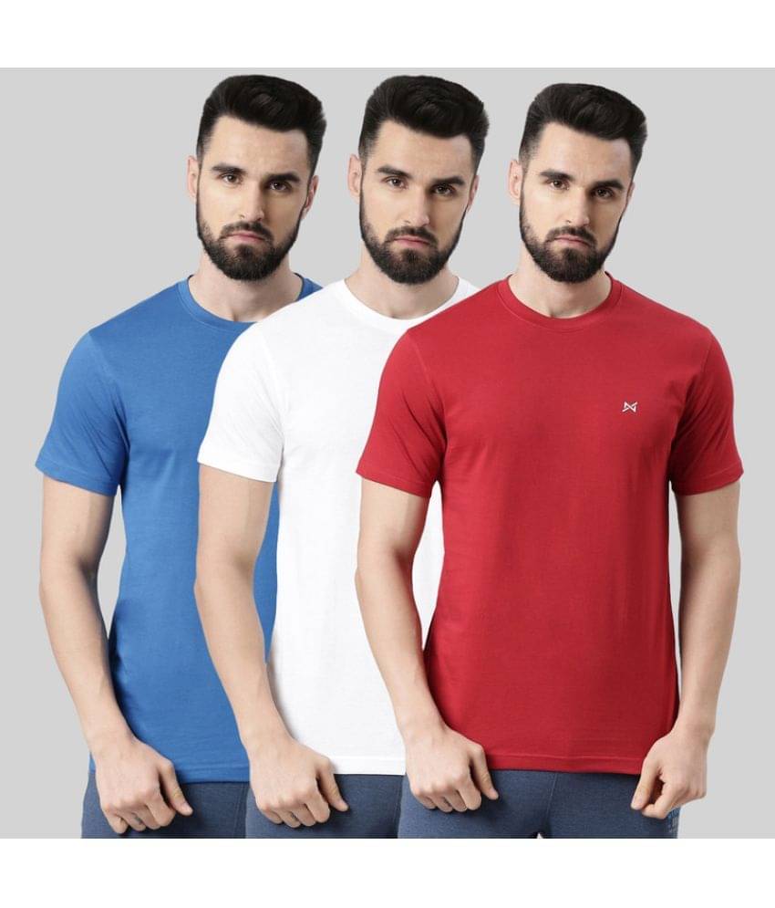     			Force NXT Pack of 3 Cotton Blend Regular Fit Men's T-Shirt ( Multicolor )