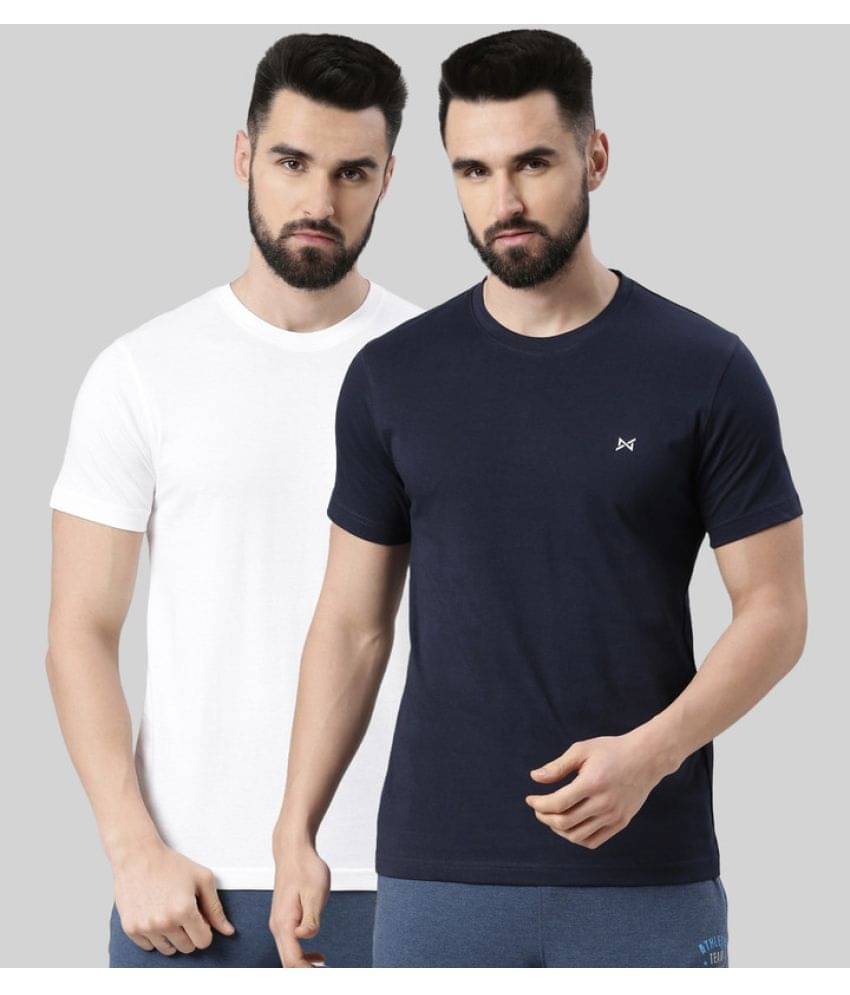 Force NXT Pack of 2 Cotton Blend Regular Fit Men's T-Shirt ( Multicolor ) Force NXT Pack of 2 Cotton Blend Regular Fit Men's T-Shirt ( Multicolor )